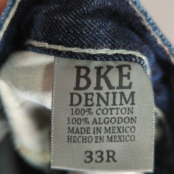 BKE Carter Jeans‎ Mens 33 R Blue Straight Whiskering Cotton - Picture 3 of 8